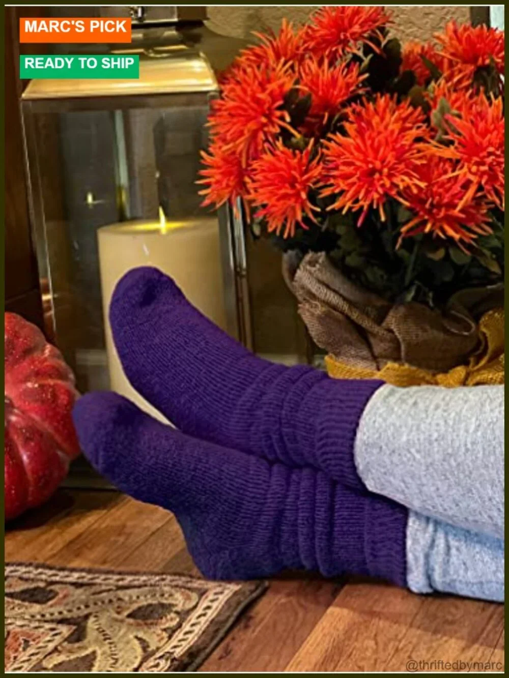 Unisex Toasty Toes Ultimate Alpaca Socks Mid-Calf Cushioned Warm Socks